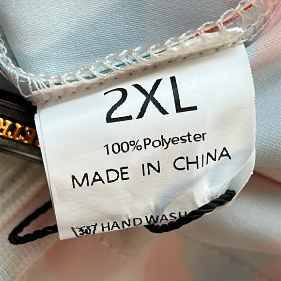 NWT Retro Stage 60s Inspired HALTER COLORBLOCK FLORAL SLEEVELESS JUMPSUIT sz 2XL - Picture 13 of 15